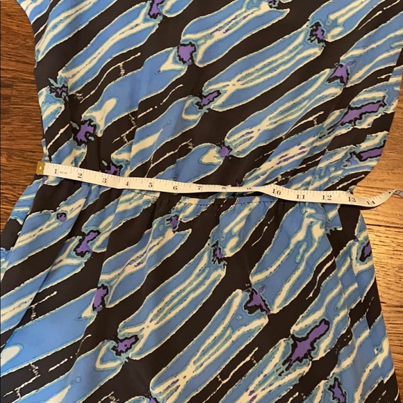 Tibi Blue Print One Shoulder Dress - Sz 0 - Picture 12 of 13